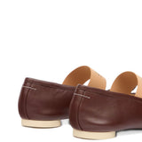 Ballerina con elastico con logo in marrone Mm6 maison margiela - donna 