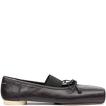 Ballerina con elastico con logo in nero Mm6 maison margiela - donna 