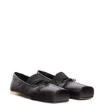 Ballerina con elastico con logo in nero Mm6 maison margiela - donna 