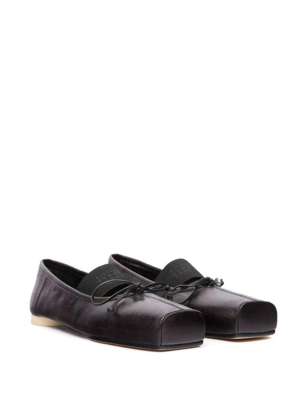 Ballerina con elastico con logo in nero Mm6 maison margiela - donna 