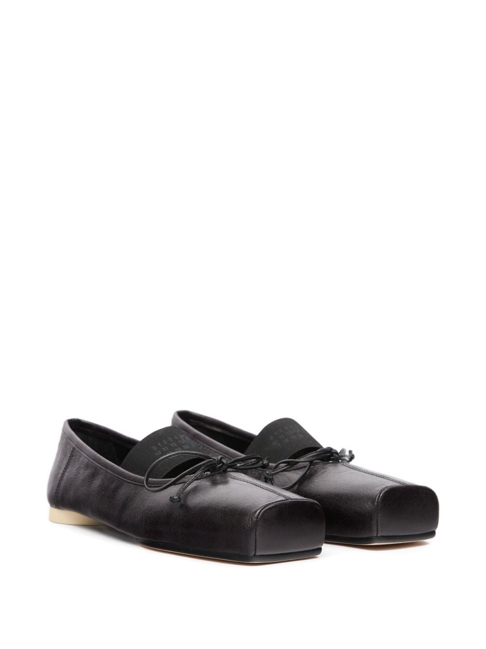 Ballerina con elastico con logo in nero Mm6 maison margiela - donna 