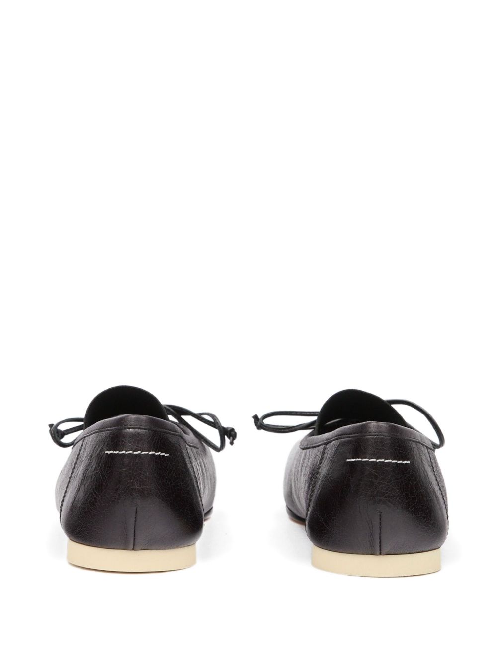 Ballerina con elastico con logo in nero Mm6 maison margiela - donna 