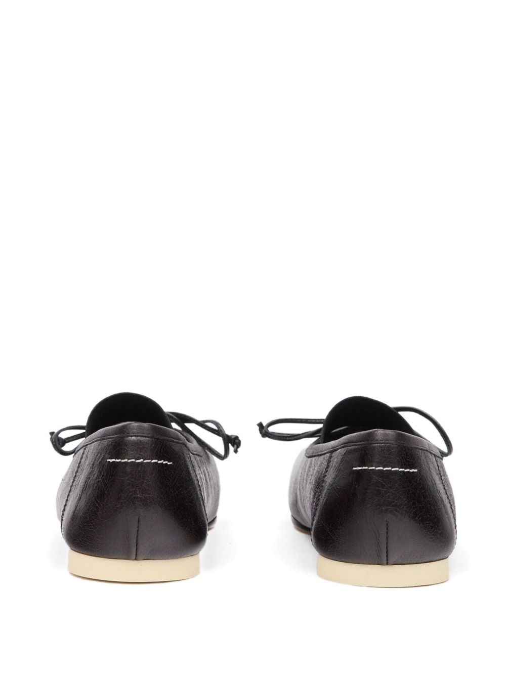 Ballerina con elastico con logo in nero Mm6 maison margiela - donna 