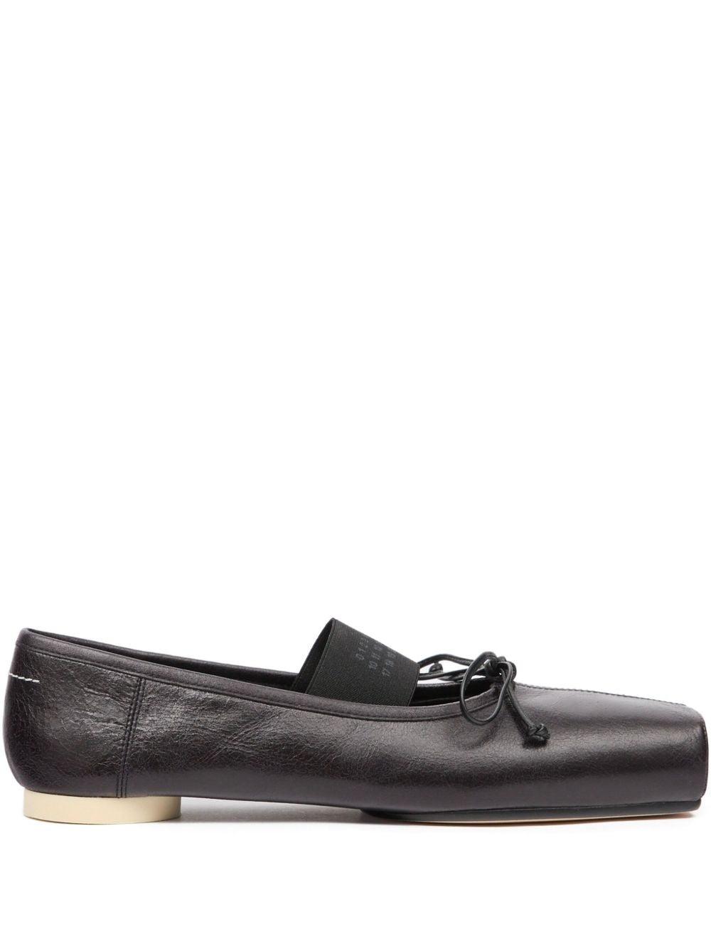 Ballerina con elastico con logo in nero Mm6 maison margiela - donna 