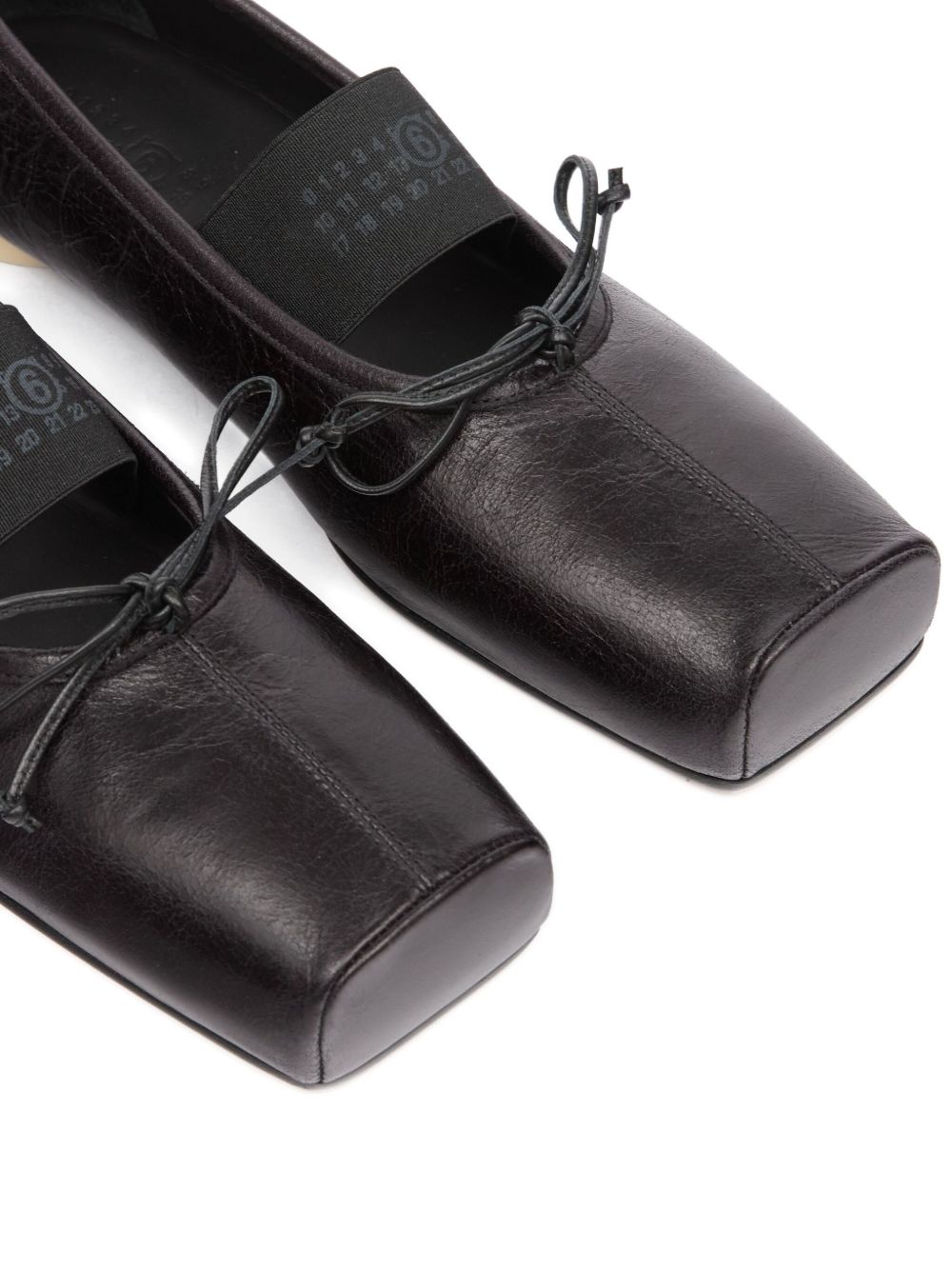 Ballerina con elastico con logo in nero Mm6 maison margiela - donna 