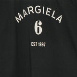 T-shirt a maniche lunghe con pannello trasparente in nero Mm6 maison margiela - donna 