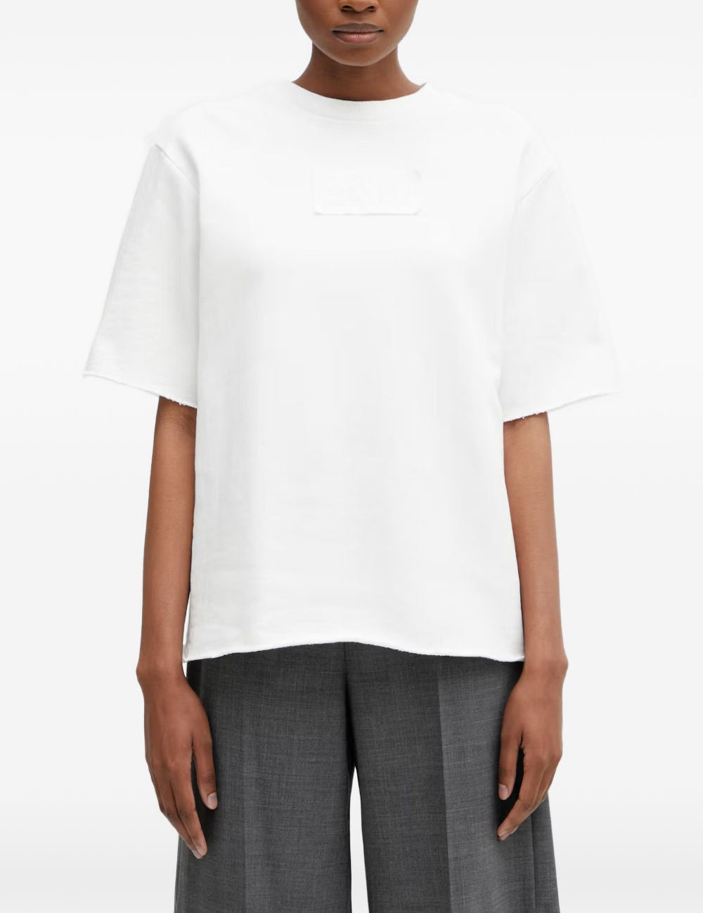 T-shirt a maniche corte con logo in bianco Mm6 maison margiela - unisex 