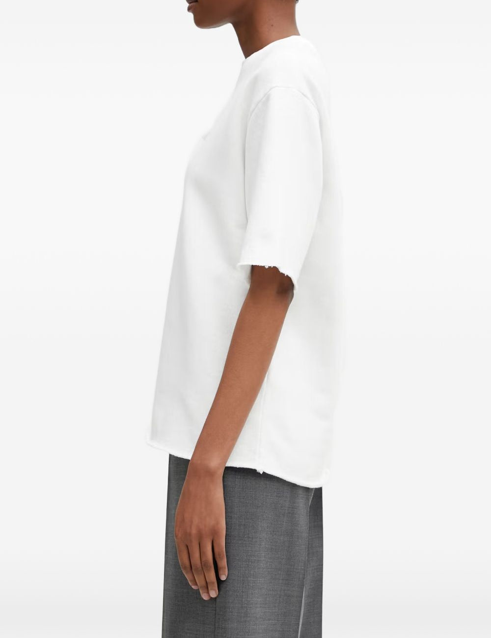 T-shirt a maniche corte con logo in bianco Mm6 maison margiela - unisex 