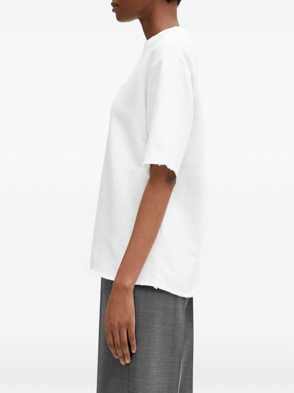 T-shirt a maniche corte con logo in bianco Mm6 maison margiela - unisex 