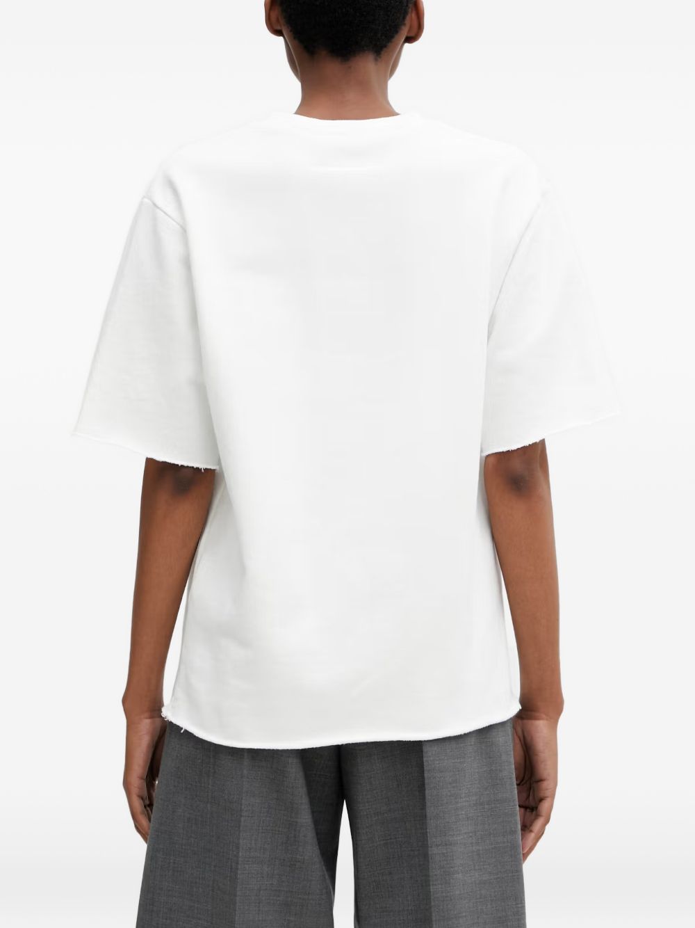 T-shirt a maniche corte con logo in bianco Mm6 maison margiela - unisex 