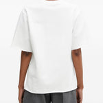 T-shirt a maniche corte con logo in bianco Mm6 maison margiela - unisex 