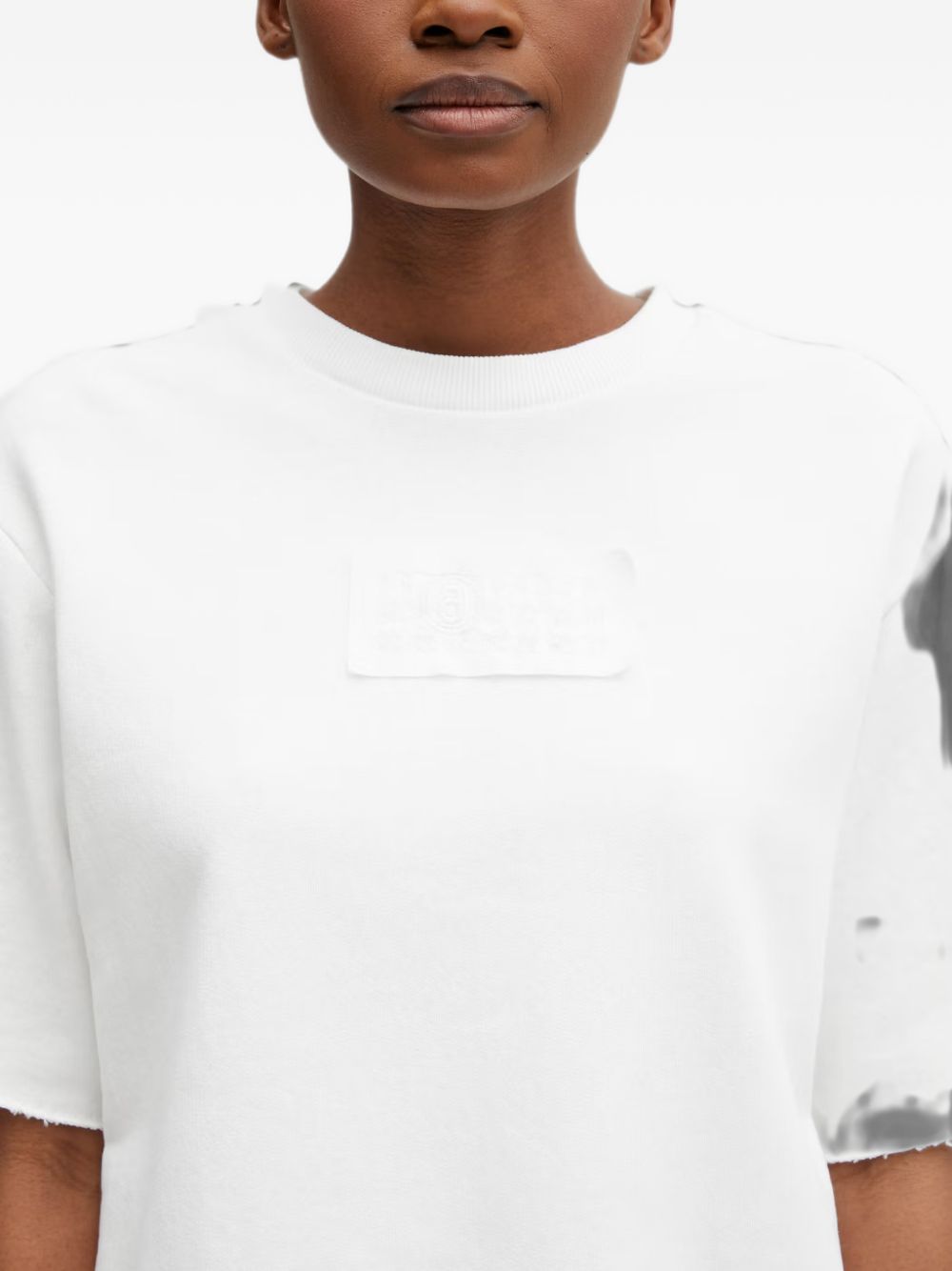 T-shirt a maniche corte con logo in bianco Mm6 maison margiela - unisex 