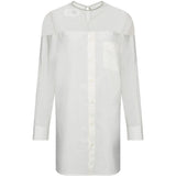 Camicia lunga con inserto trasparente in bianco Mm6 maison margiela - donna 