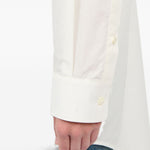 Camicia lunga con inserto trasparente in bianco Mm6 maison margiela - donna 