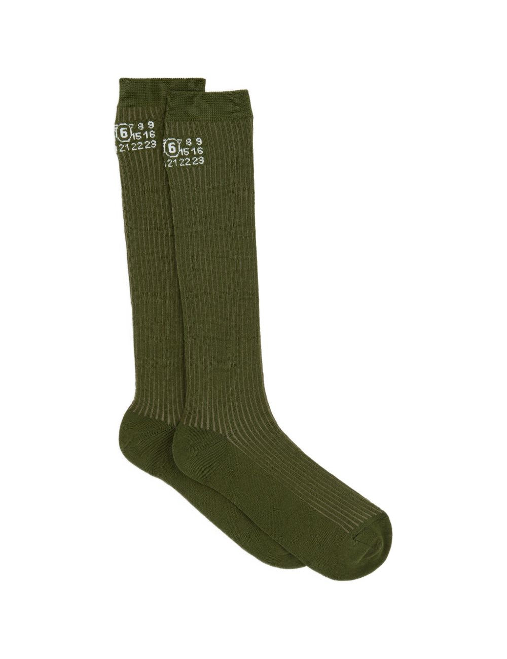 Calzini con logo in verde Mm6 maison margiela - donna 