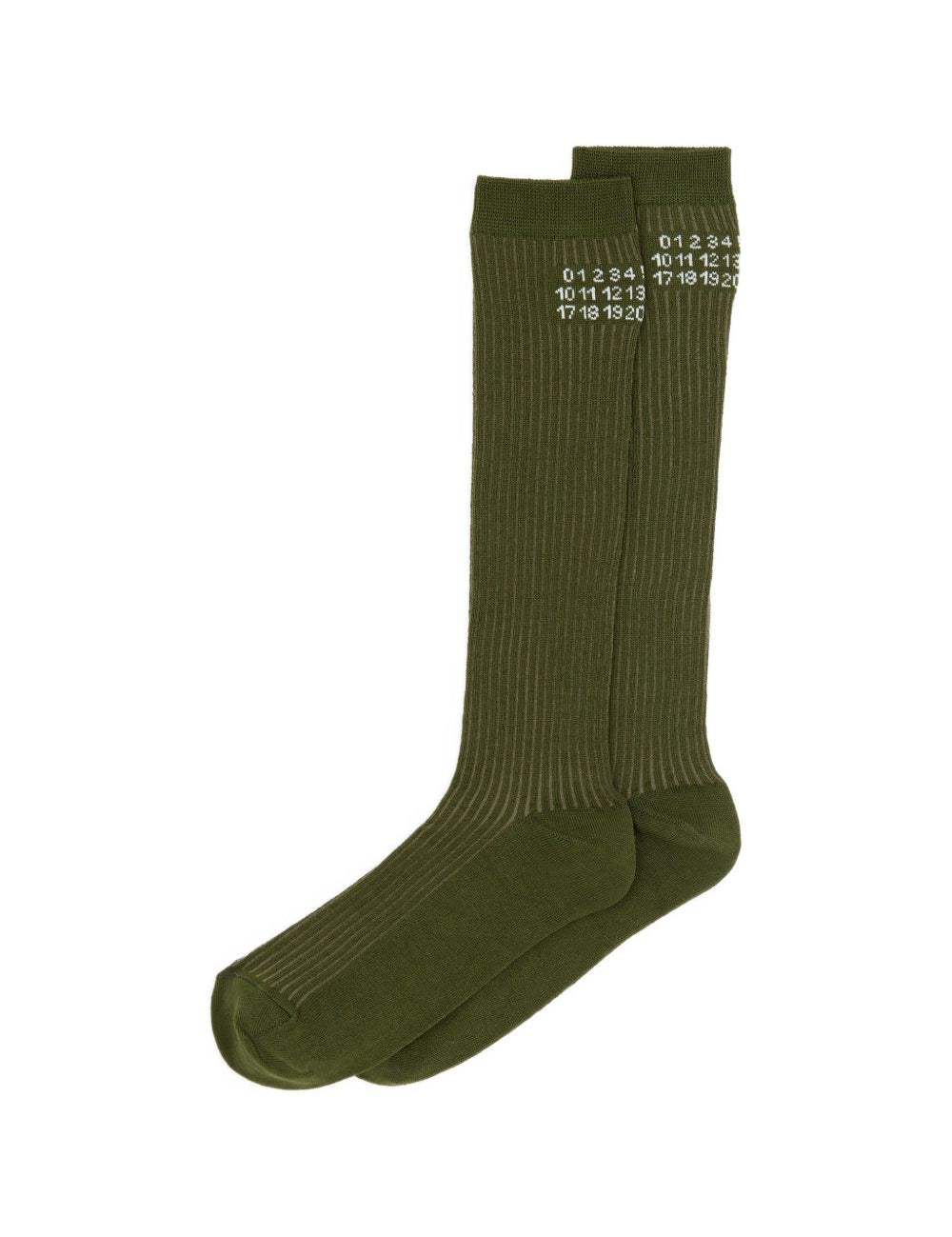 Calzini con logo in verde Mm6 maison margiela - donna 