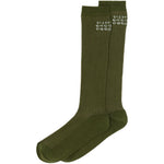 Calzini con logo in verde Mm6 maison margiela - donna 