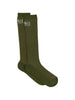 Mm6 maison margiela women's green logo socks