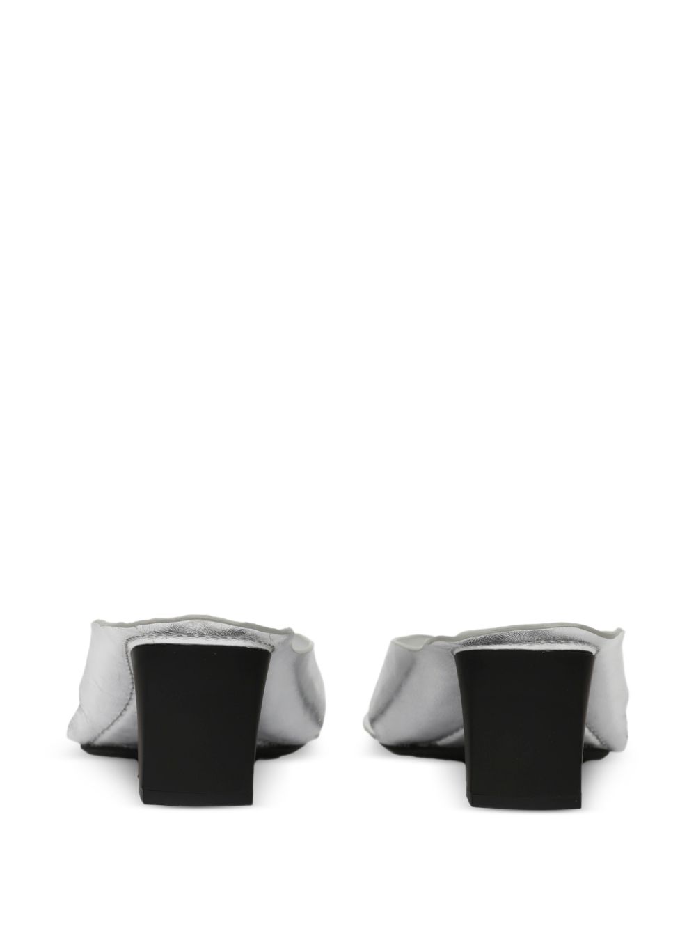 Sandali metallizzati in argento Mm6 maison margiela - donna 