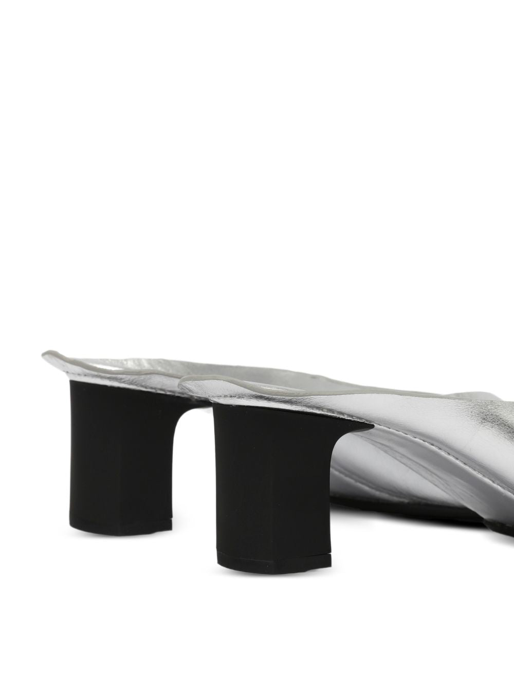 Sandali metallizzati in argento Mm6 maison margiela - donna 