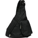 Borsa a tracolla asimmetrica con zip in nero Mm6 maison margiela - donna 