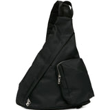 Borsa a tracolla asimmetrica con zip in nero Mm6 maison margiela - donna 