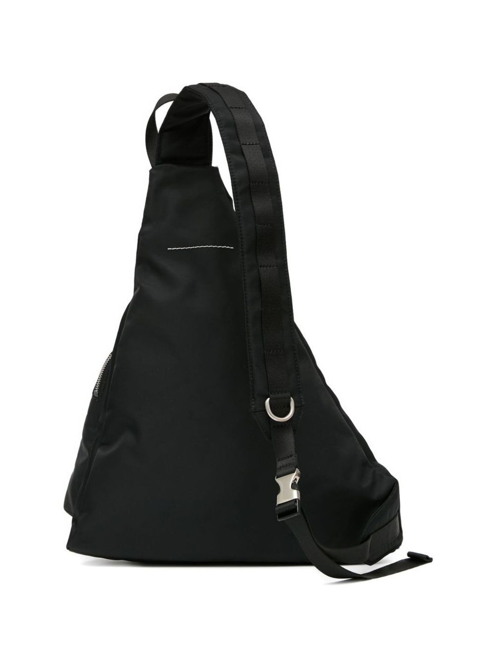 Borsa a tracolla asimmetrica con zip in nero Mm6 maison margiela - donna 
