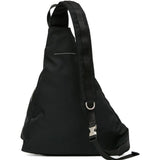 Borsa a tracolla asimmetrica con zip in nero Mm6 maison margiela - donna 