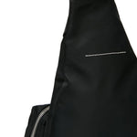 Borsa a tracolla asimmetrica con zip in nero Mm6 maison margiela - donna 