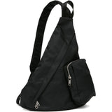 Borsa a tracolla asimmetrica con zip in nero Mm6 maison margiela - donna 
