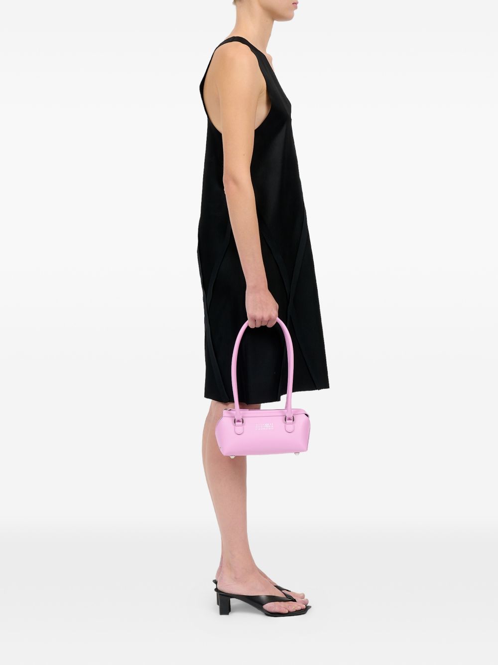 Borsa a spalla bauletto J mini in rosa MM6 Maison Margiela - donna 