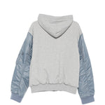Giacca con cappuccio in grigio e azzurro MM6 MAISON MARGIELA - DONNA 