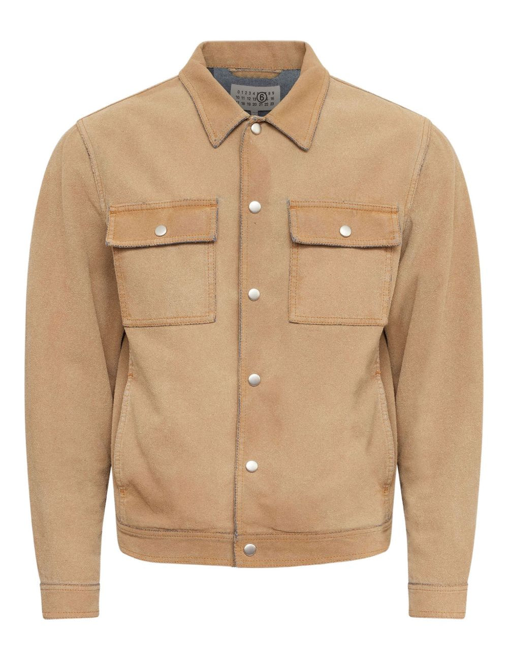Giacca-camicia con tasche in beige Mm6 maison margiela - uomo 