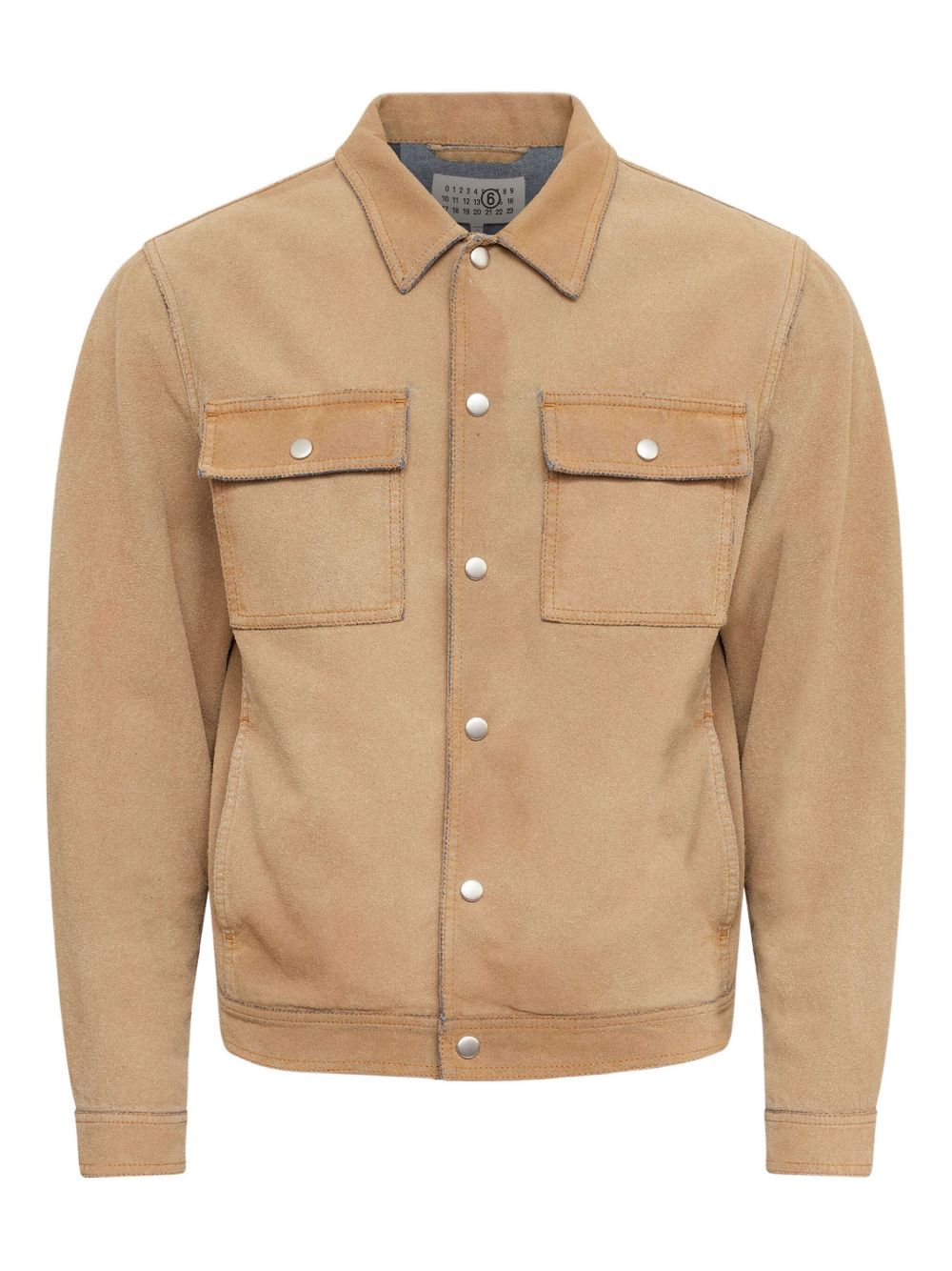 Giacca-camicia con tasche in beige Mm6 maison margiela - uomo 