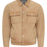 Giacca-camicia con tasche in beige Mm6 maison margiela - uomo 