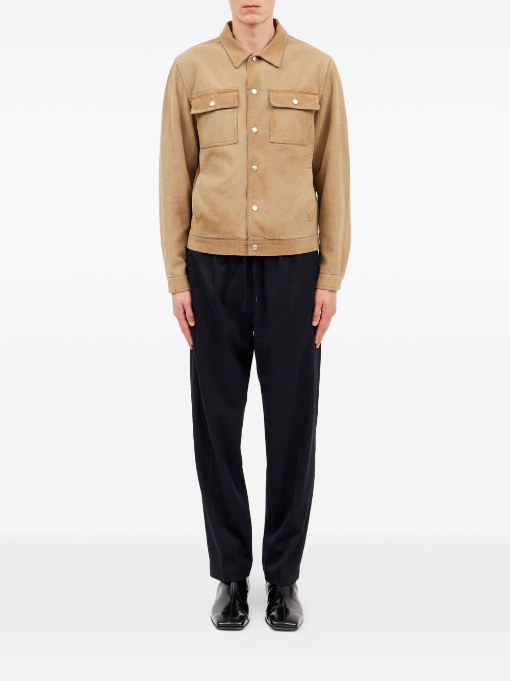 Giacca-camicia con tasche in beige Mm6 maison margiela - uomo 
