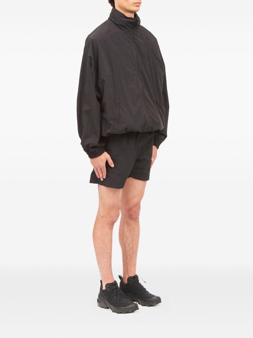 Giacca a vento con zip in nero Mm6 maison margiela - uomo 