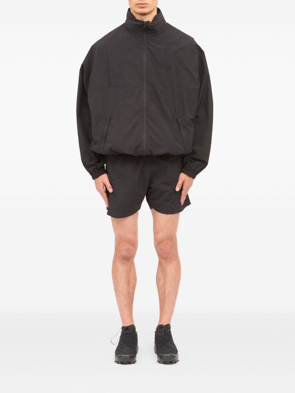 Giacca a vento con zip in nero Mm6 maison margiela - uomo 
