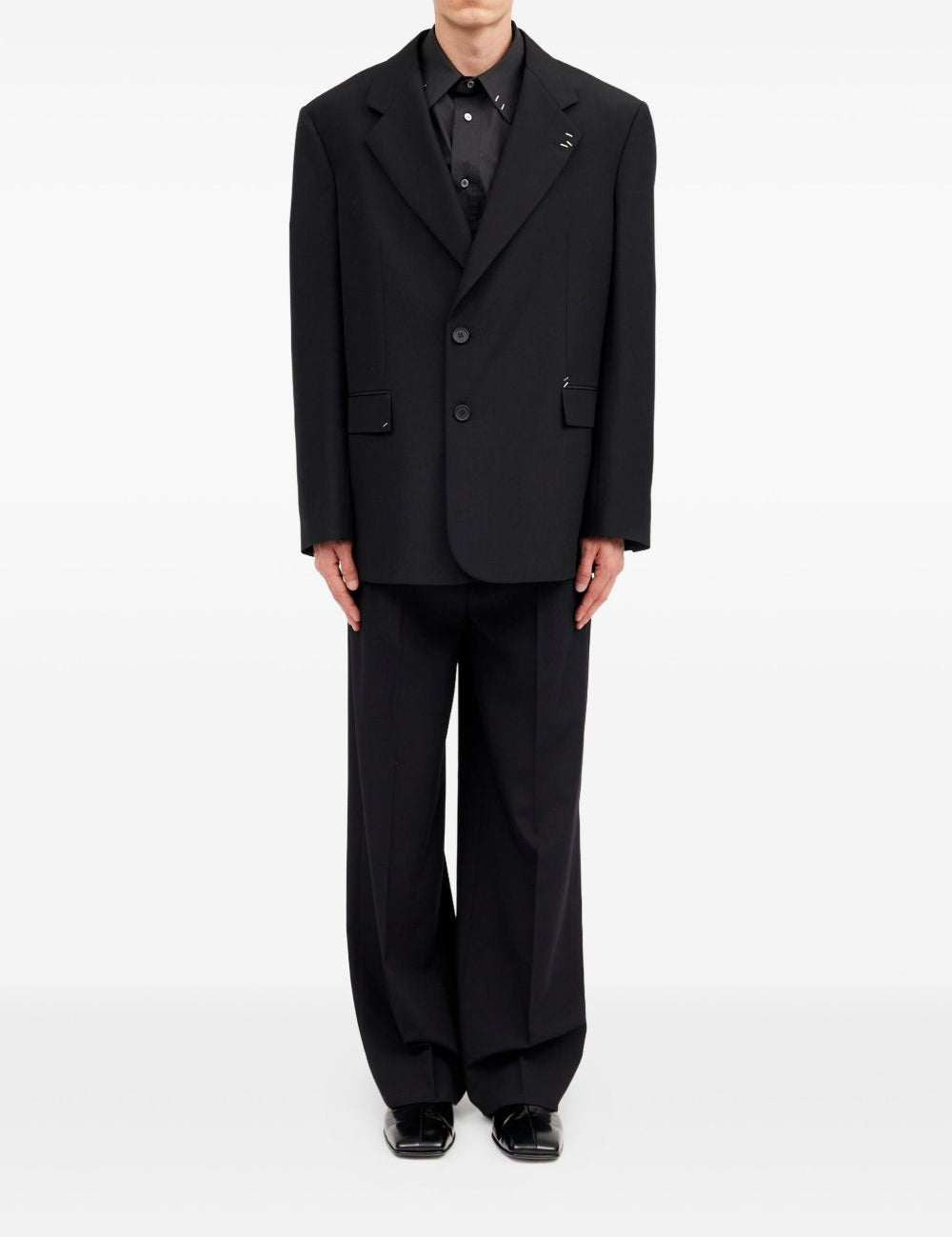 Blazer monopetto in nero MM6 Maison Margiela - uomo 