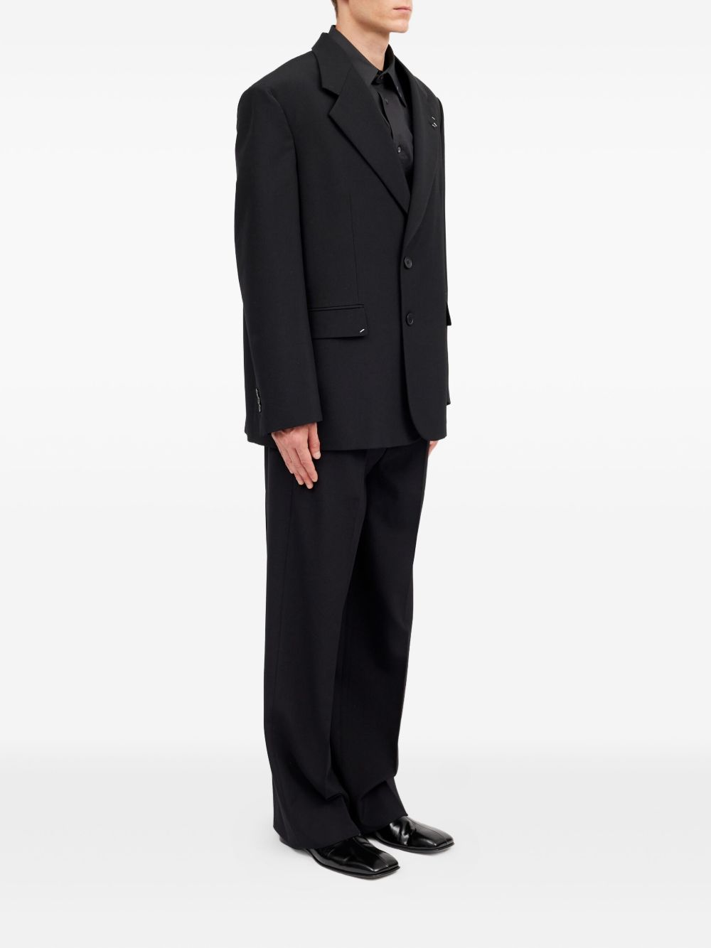 Blazer monopetto in nero MM6 Maison Margiela - uomo 