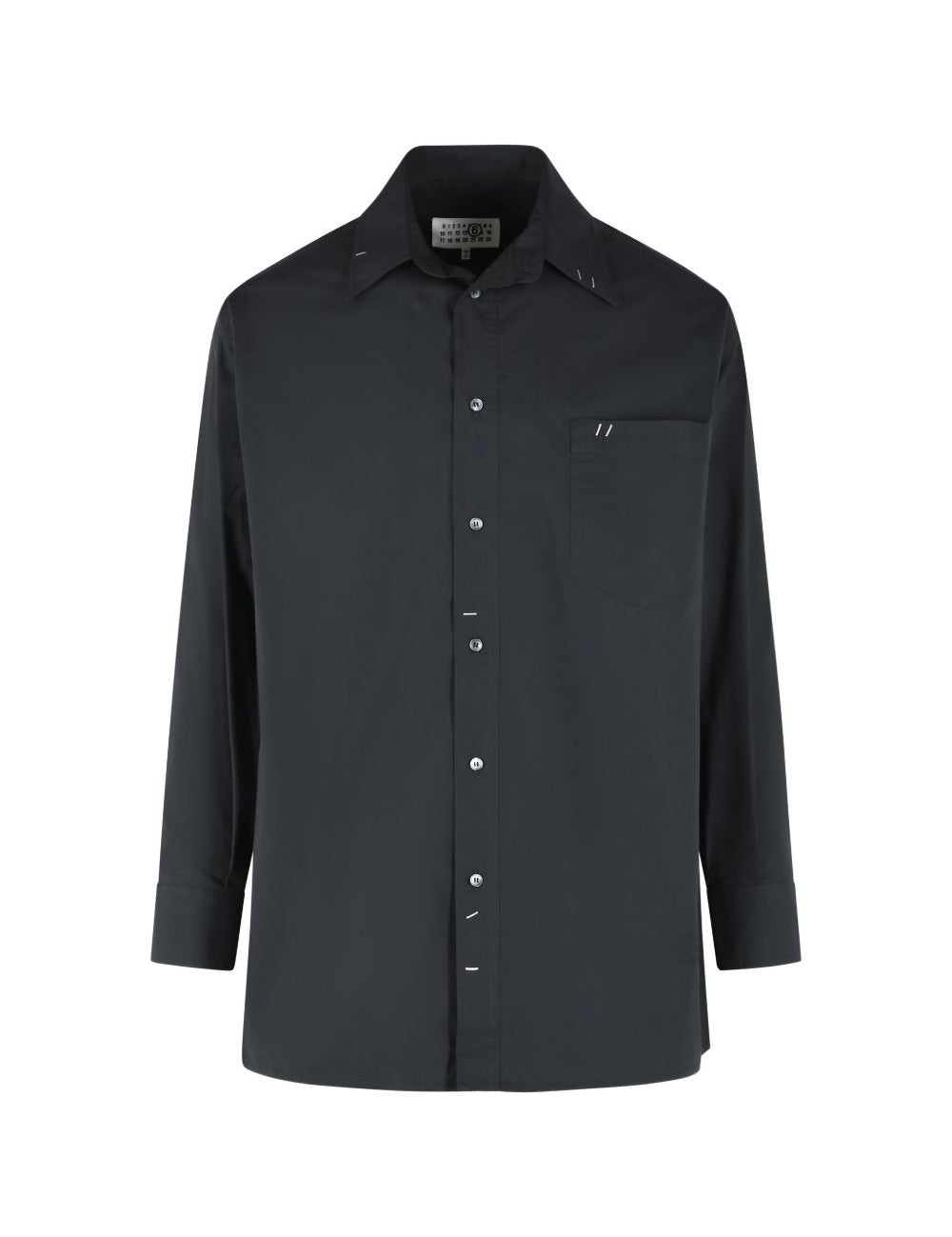 Camicia con colletto a punta in nero MM6 Maison Margiela - uomo 