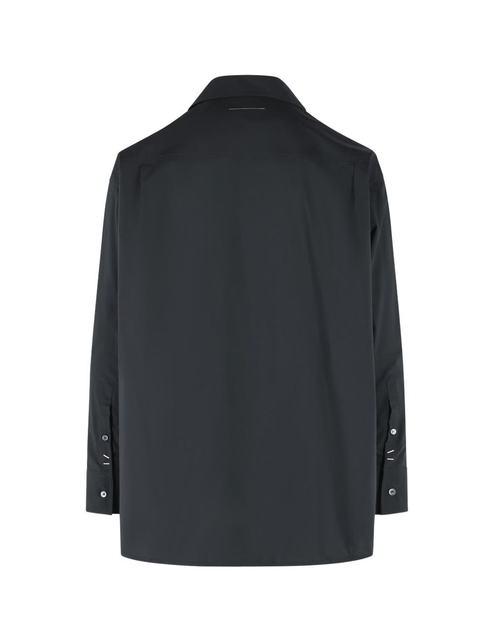 Camicia con colletto a punta in nero MM6 Maison Margiela - uomo 