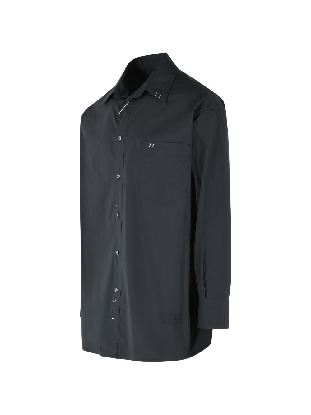 Camicia con colletto a punta in nero MM6 Maison Margiela - uomo 