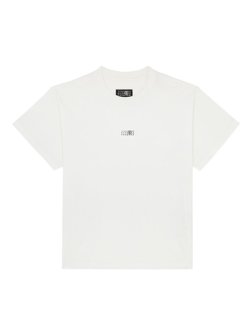 T-shirt girocollo con logo in bianco Mm6 maison margiela - uomo 