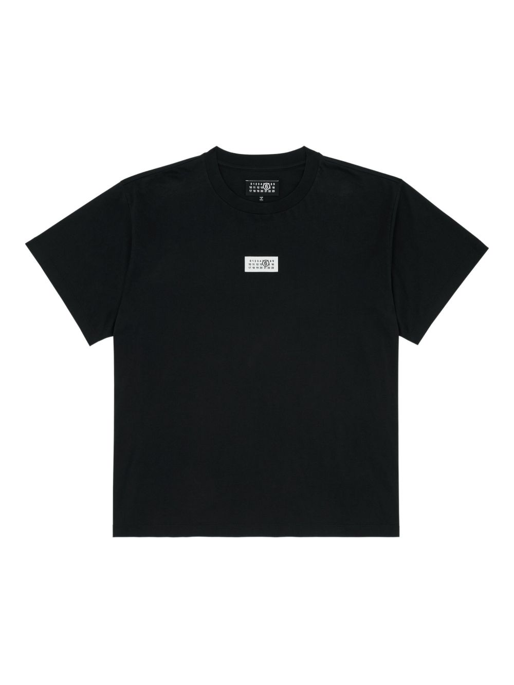 T-shirt girocollo con logo in nero Mm6 maison margiela - uomo 
