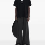 T-shirt girocollo con logo in nero Mm6 maison margiela - uomo 