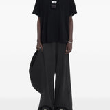 T-shirt girocollo con logo in nero Mm6 maison margiela - uomo 