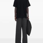 T-shirt girocollo con logo in nero Mm6 maison margiela - uomo 