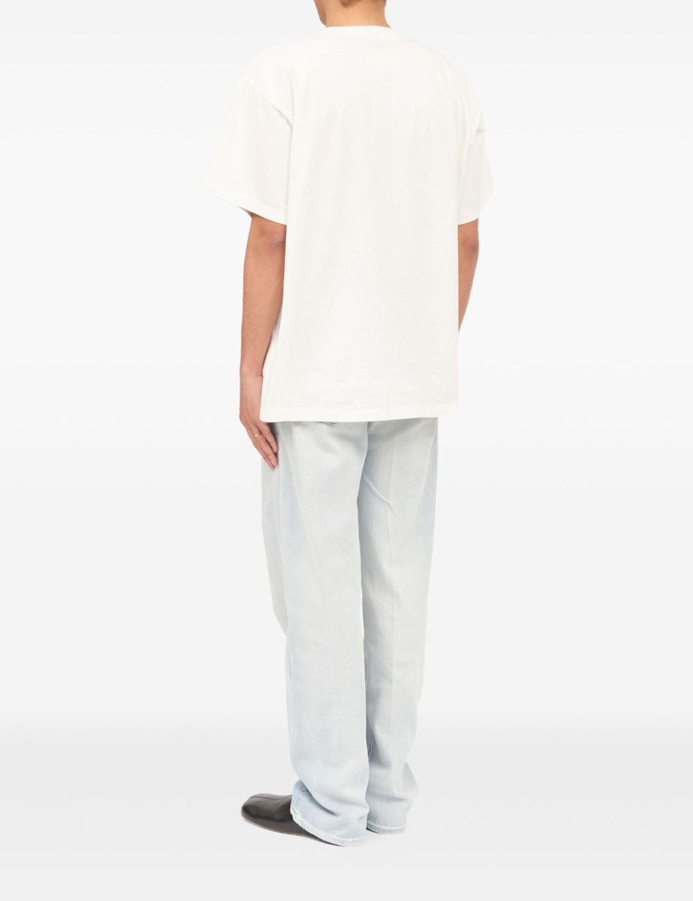 T-shirt girocollo in bianco Mm6 maison margiela - uomo 