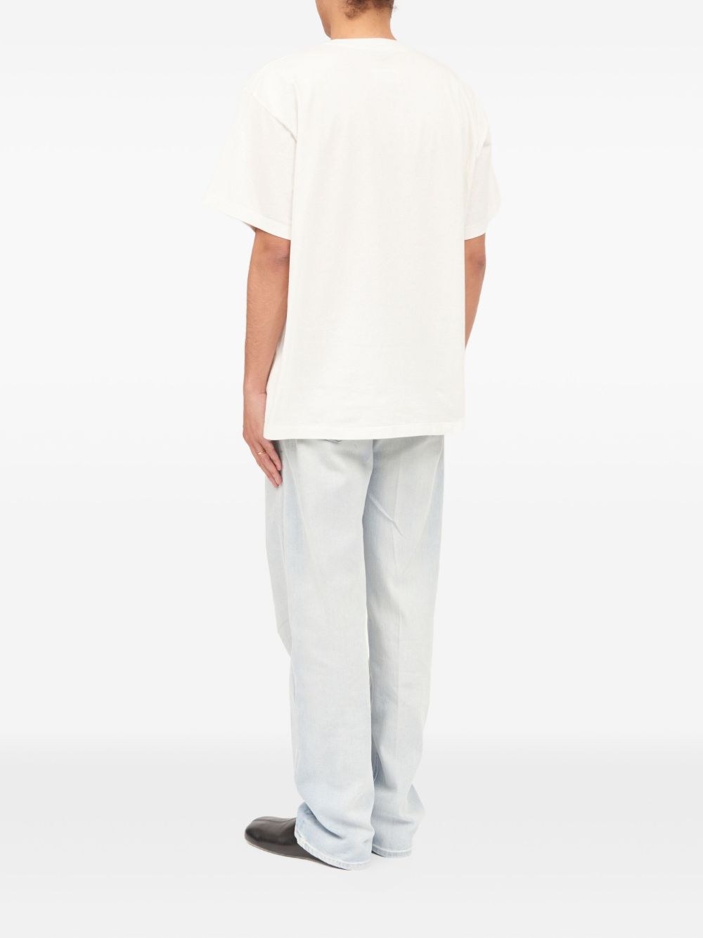 T-shirt girocollo in bianco Mm6 maison margiela - uomo 
